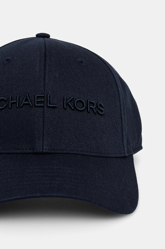 Michael Kors czapka z daszkiem bawełniana CH3002Y35Z granatowy SS25