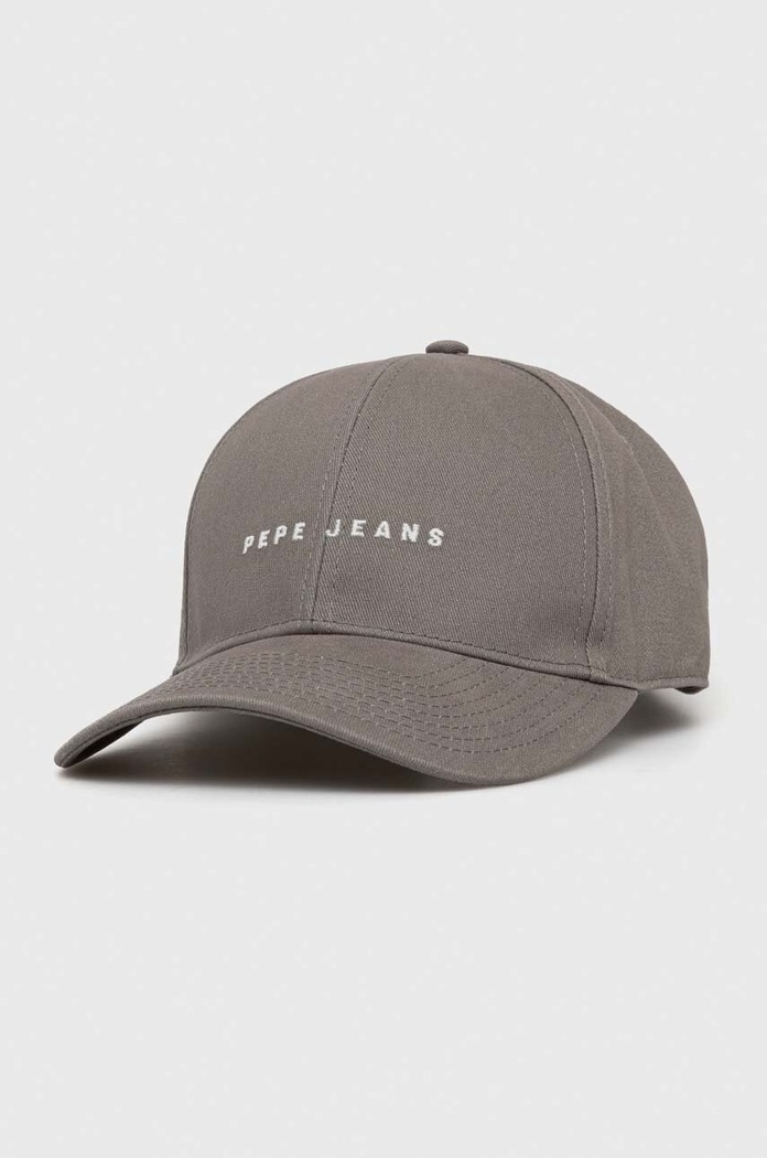 Pepe Jeans czapka z daszkiem bawełniana NATHAN aplikacja zielony PM040535