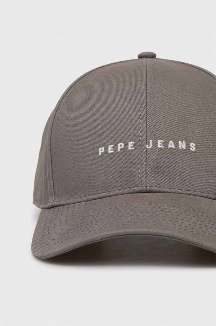 Pepe Jeans czapka z daszkiem bawełniana NATHAN PM040535 zielony SS24