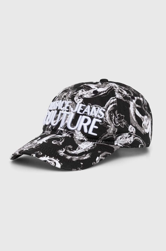 Памучна шапка с козирка Versace Jeans Couture памук черен 76GAZK10.ZG267