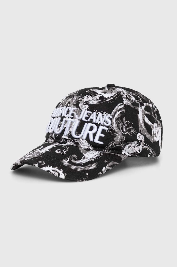 Памучна шапка с козирка Versace Jeans Couture памук черен 76GAZK10.ZG267