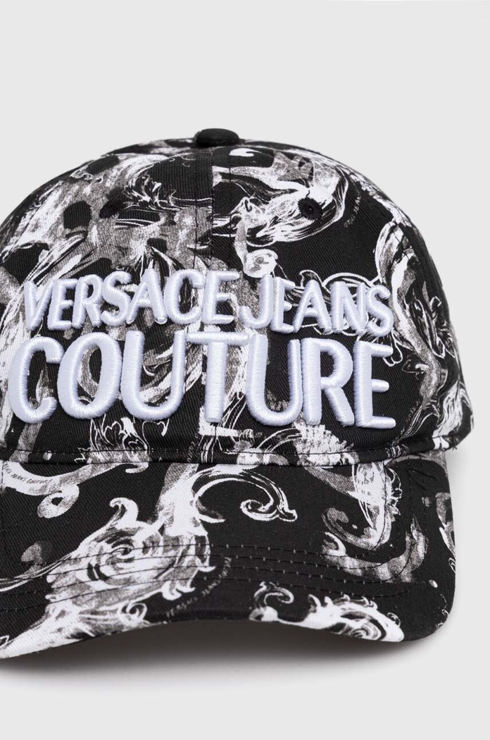 Памучна шапка с козирка Versace Jeans Couture 76GAZK10.ZG267 черен SS24