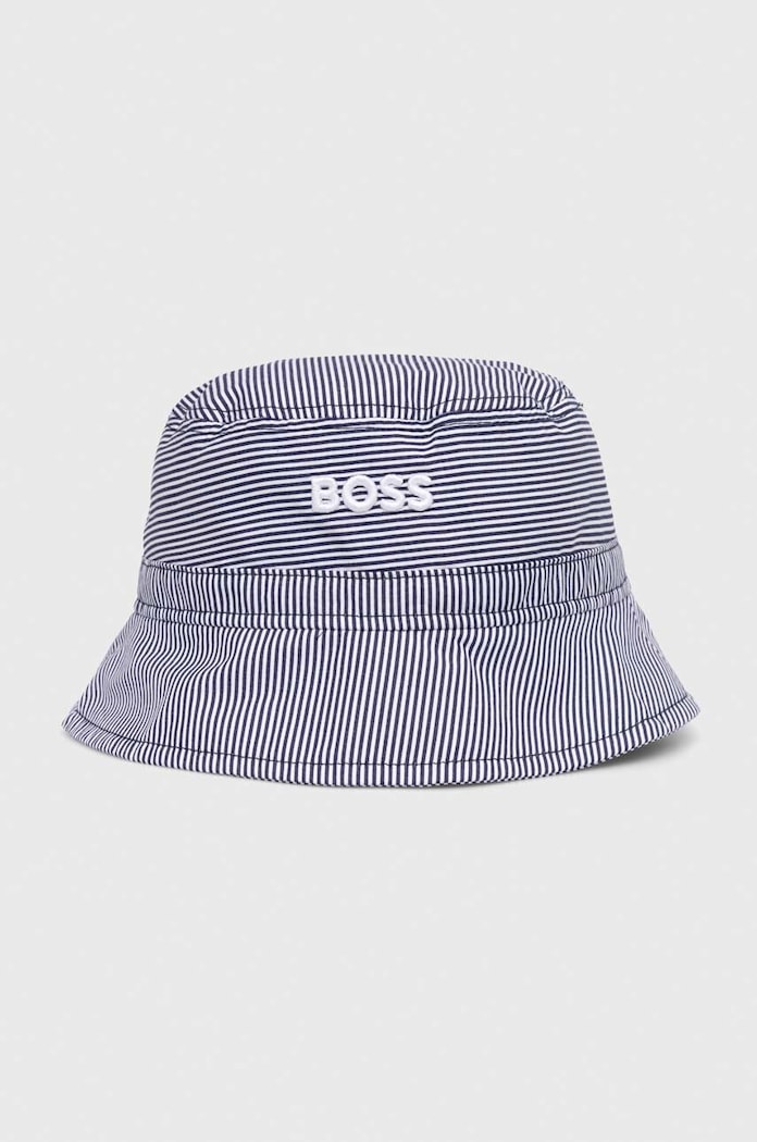 BOSS kapelusz bawełniany wzorzyste granatowy 50513211