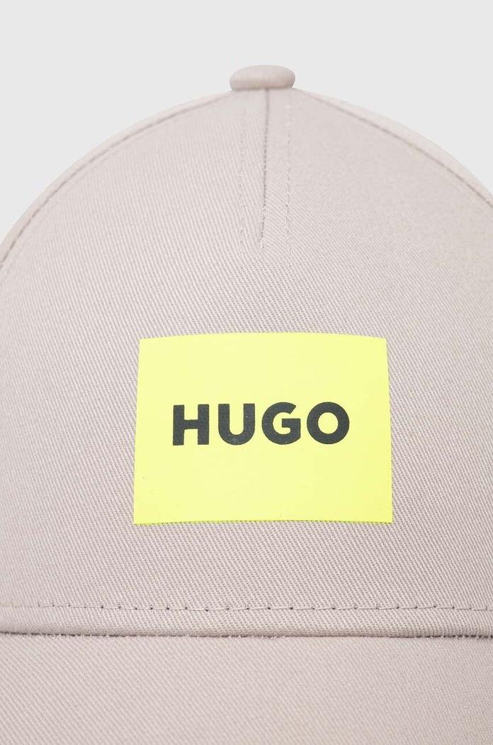 Akcesoria HUGO czapka z daszkiem bawełniana 50513365 szary