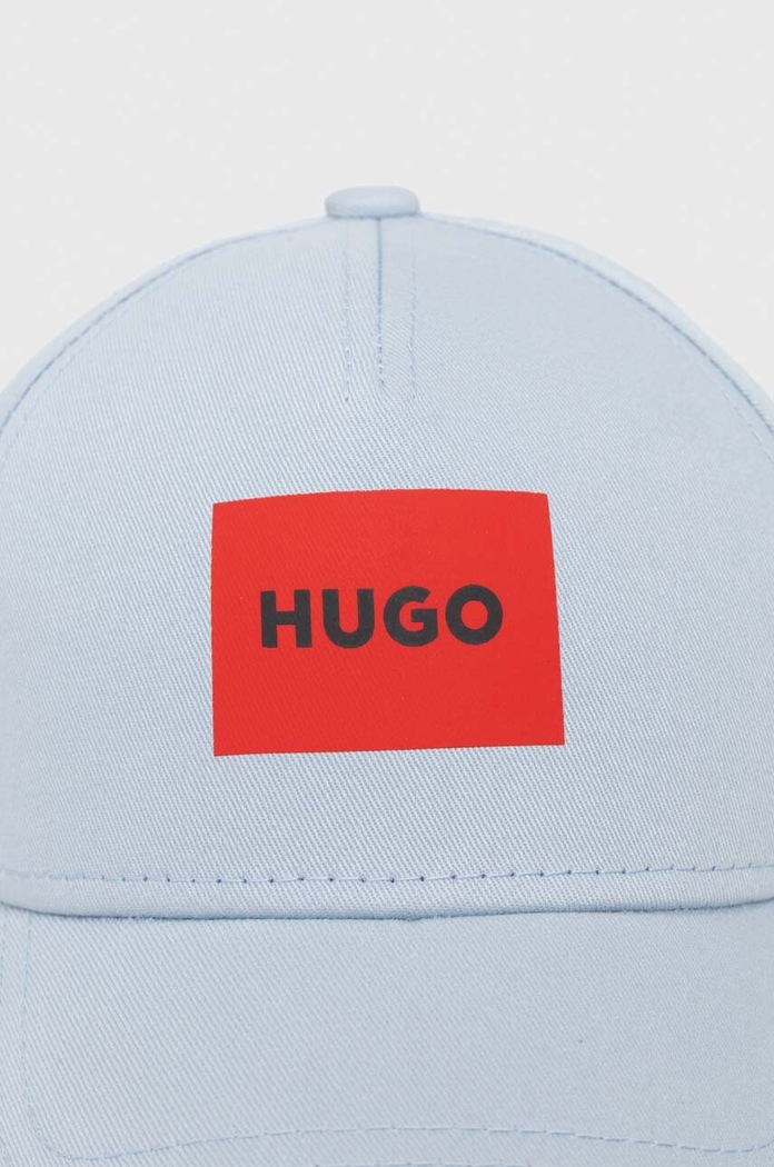 HUGO czapka z daszkiem bawełniana 50513365 niebieski SS24