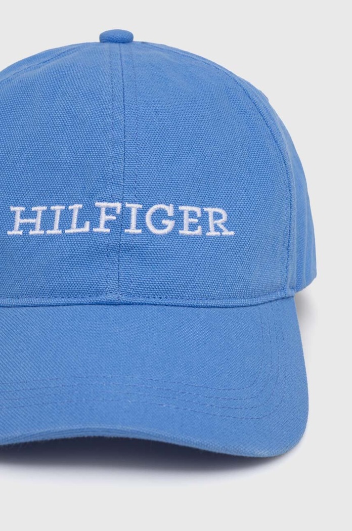 Tommy Hilfiger czapka z daszkiem bawełniana AM0AM12154 niebieski SS24