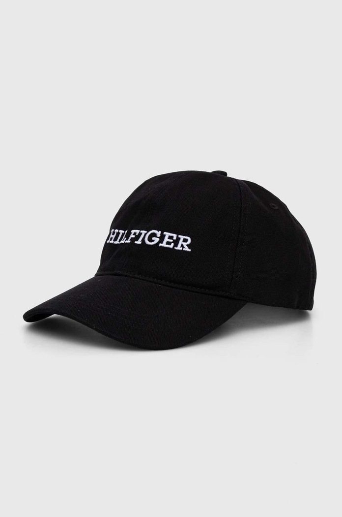 Bavlněná baseballová čepice Tommy Hilfiger bavlna černá AM0AM12154