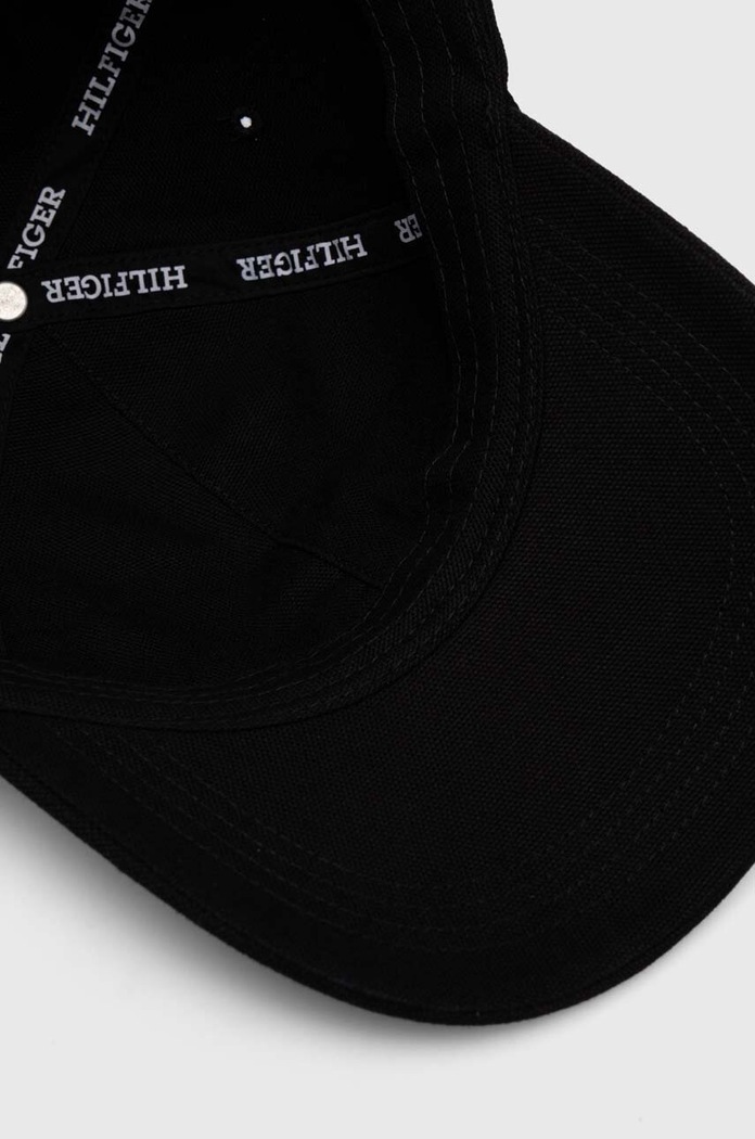 Bavlněná baseballová čepice Tommy Hilfiger černá AM0AM12154
