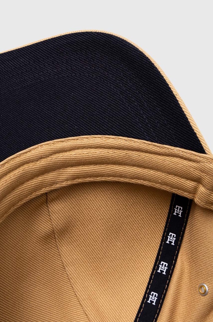 Bavlněná baseballová čepice Tommy Hilfiger béžová AM0AM12300