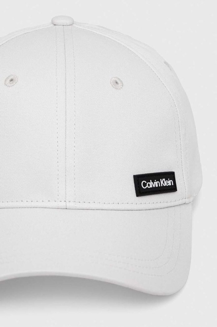 Bavlněná baseballová čepice Calvin Klein K50K510487 bílá SS24
