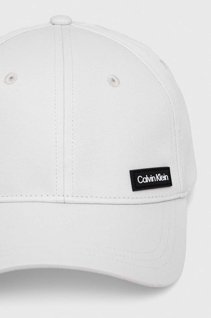 Bavlněná baseballová čepice Calvin Klein K50K510487 bílá SS24