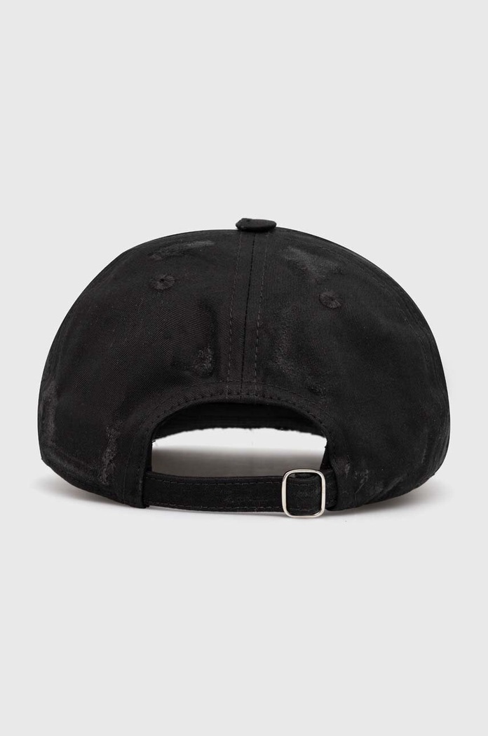 424 cotton baseball cap Distressed Baseball Hat black FF4SMY01BP.TE002.999
