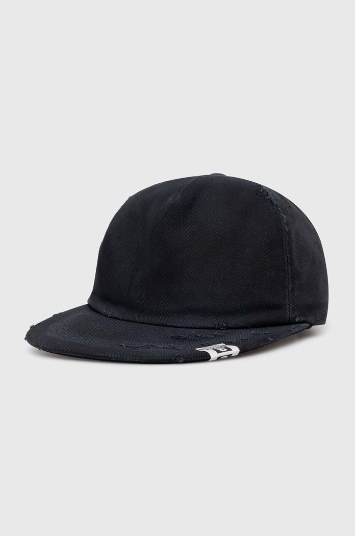 Хлопковая кепка Maison MIHARA YASUHIRO Damege Processing Textile Cap гладкий тёмно-синий A12AC402