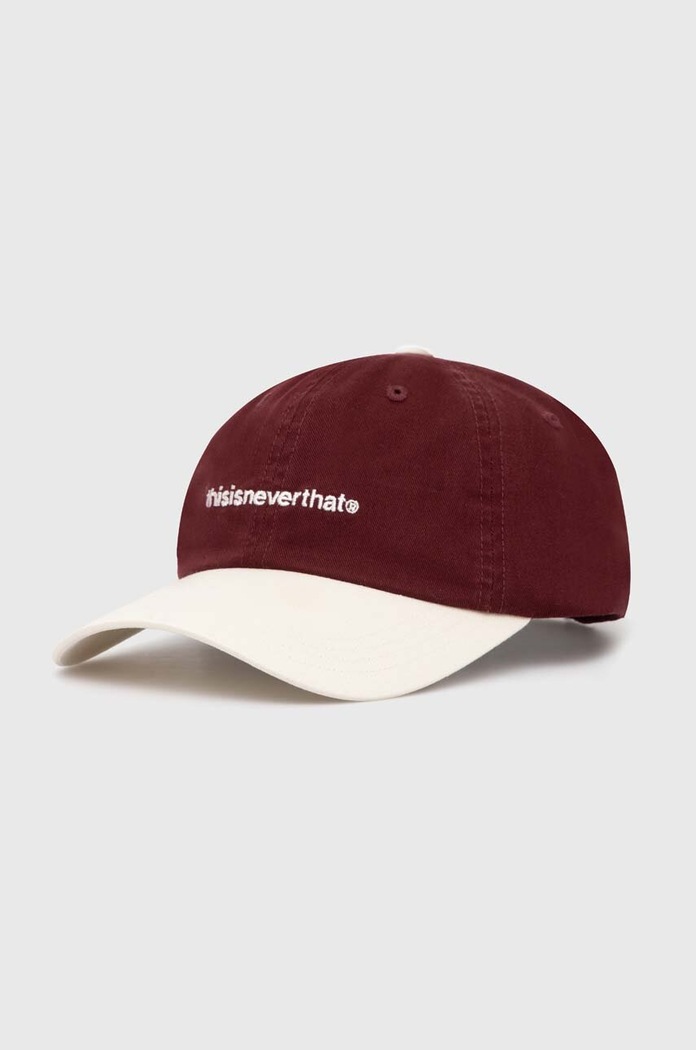 thisisneverthat czapka z daszkiem bawełniana T-Logo Cap bawełna bordowy TN240WHWBC01