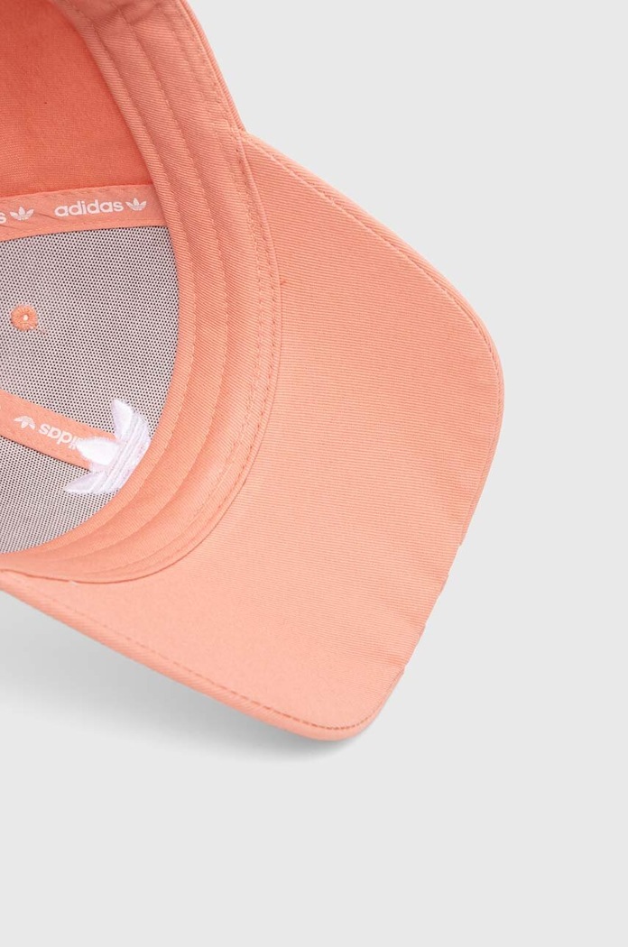Bavlněná baseballová čepice adidas Originals oranžová IS4626