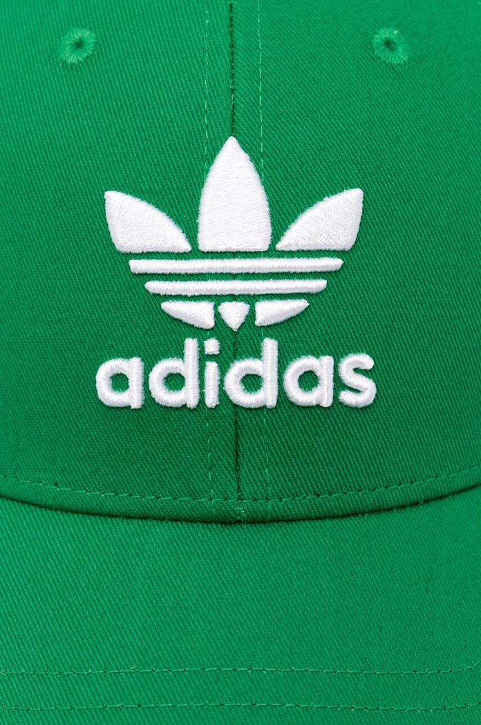 Βαμβακερό καπέλο του μπέιζμπολ adidas Originals IW1785 πράσινο SS24