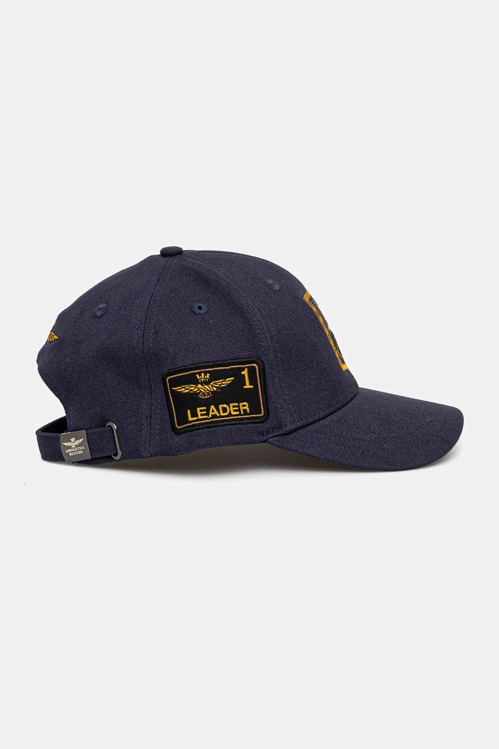 Akcesoria Aeronautica Militare czapka z daszkiem bawełniana HA1150CT3043 granatowy