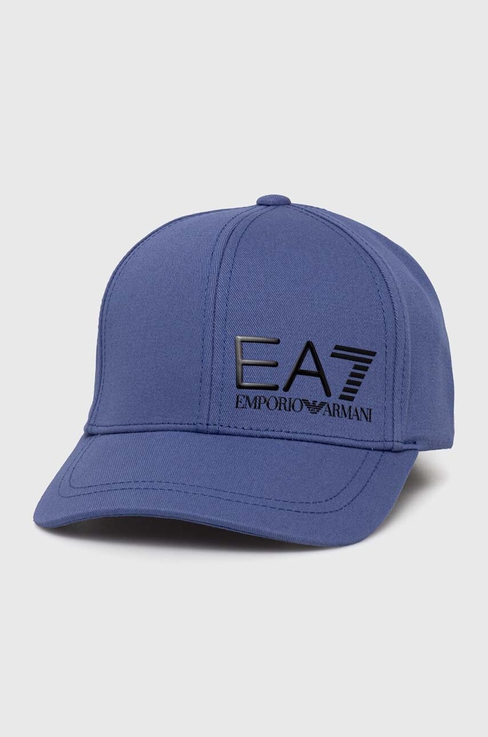 Bavlnená šiltovka EA7 Emporio Armani bavlna modrá CC010.247088.70336
