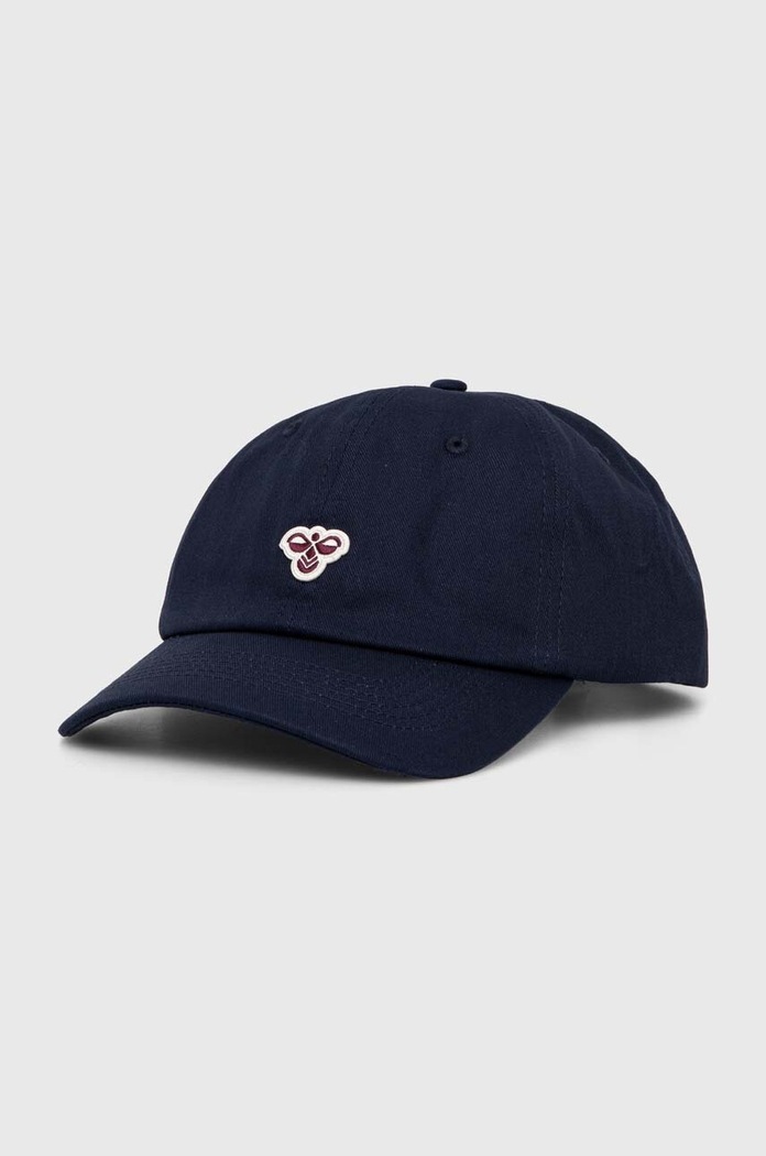 Hummel czapka z daszkiem bawełniana aplikacja granatowy 225368