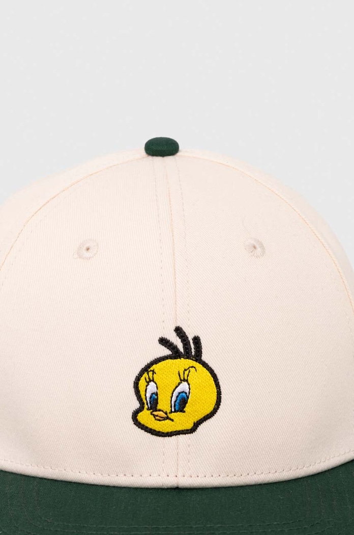 Bavlněná baseballová čepice Hummel hummel X The Looney Tunes 225365 zelená SS24