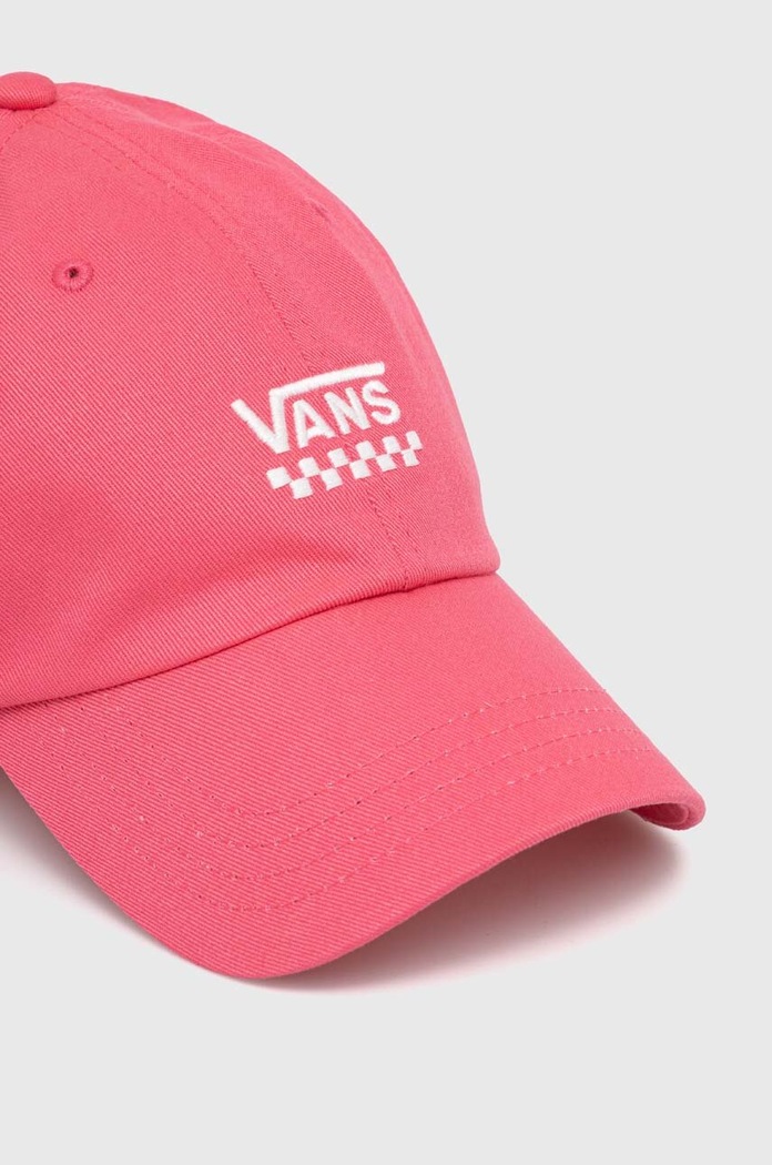 Βαμβακερό καπέλο του μπέιζμπολ Vans VN000HEAG3X1 ροζ SS24