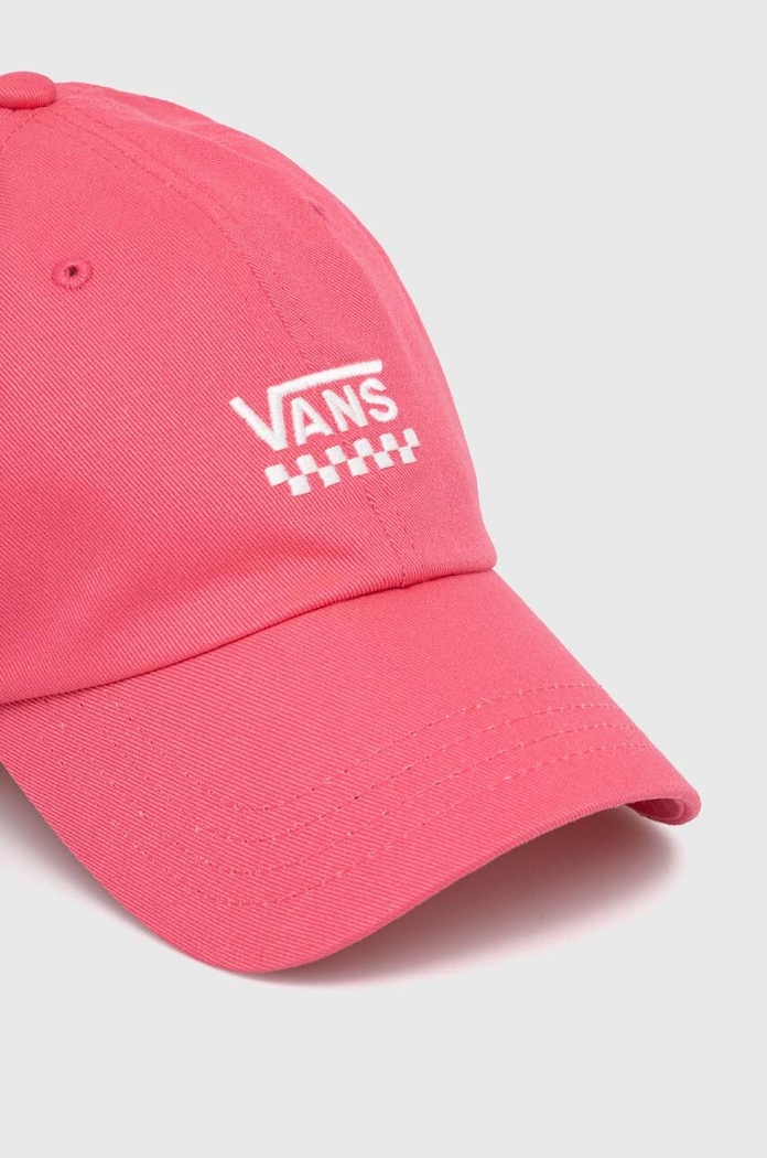 Βαμβακερό καπέλο του μπέιζμπολ Vans VN000HEAG3X1 ροζ SS24