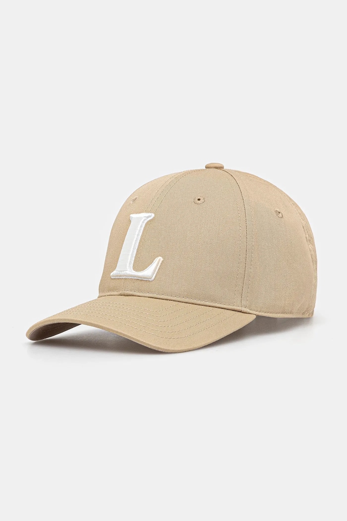 Lacoste Καπέλο μπέιζμπολ απλικέ μπεζ RK0342