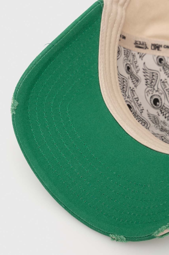 Von Dutch czapka z daszkiem bawełniana zielony 7030577