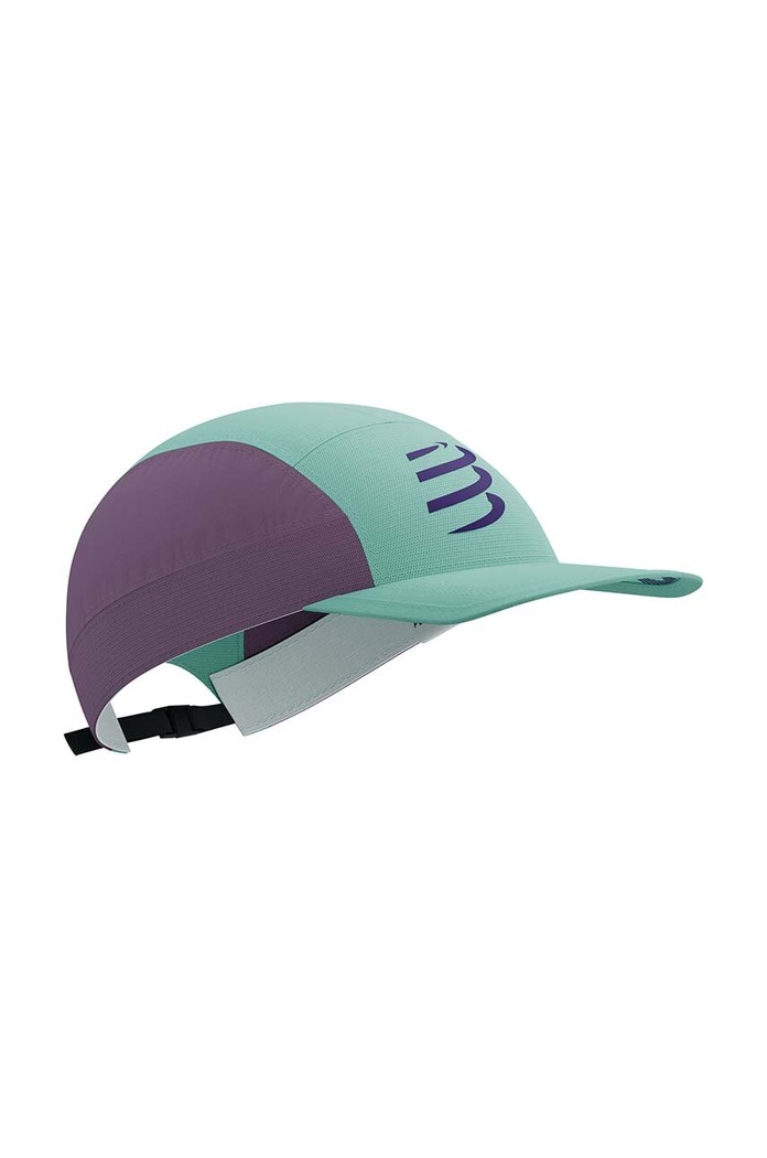 Шапка с козирка Compressport 5 Panel Light Cap надпис тюркоазен CU00097B