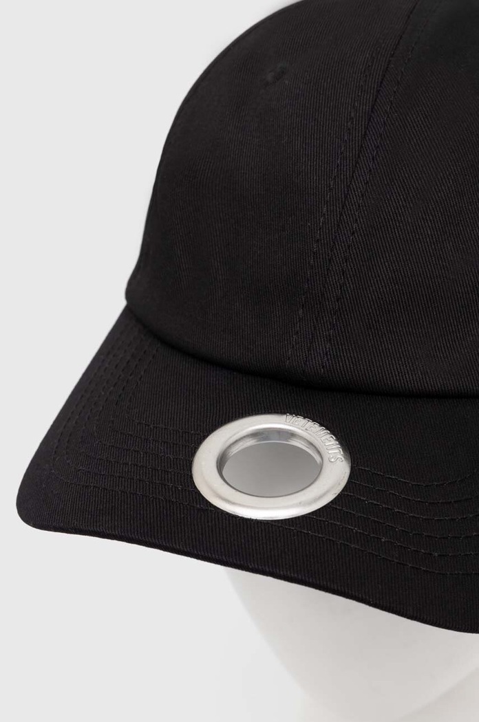 VETEMENTS czapka z daszkiem bawełniana Ring Cap UE64CA300B czarny SS24