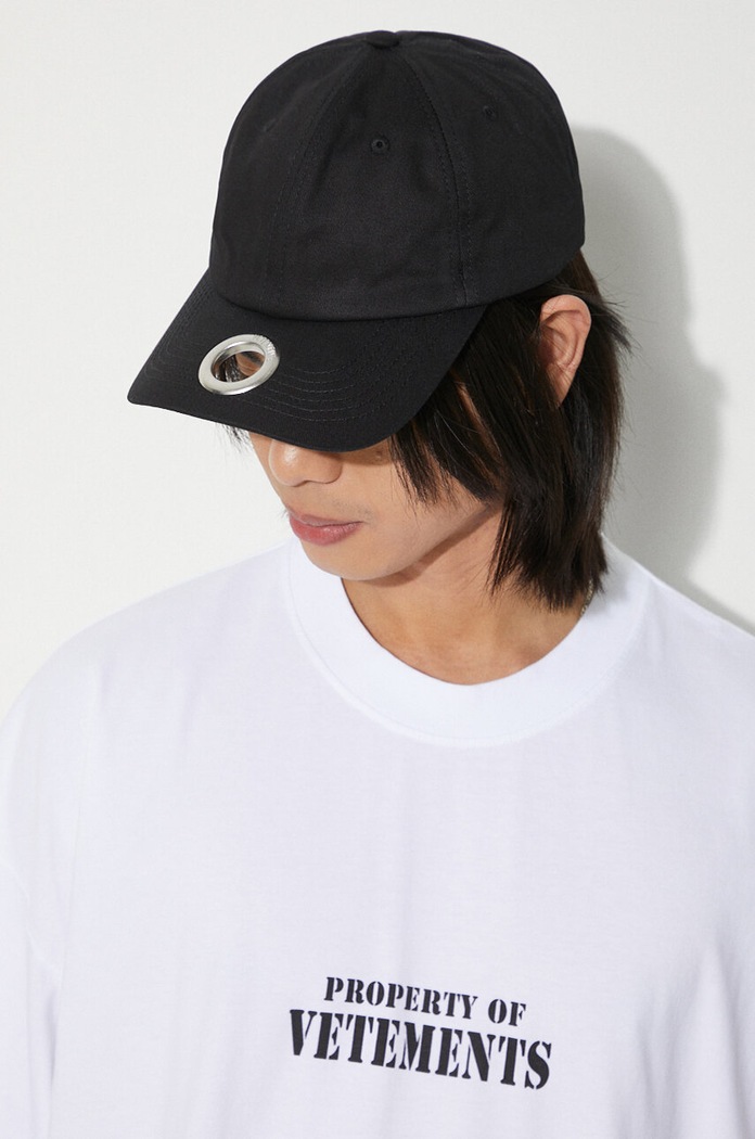 VETEMENTS czapka z daszkiem bawełniana Ring Cap UE64CA300B