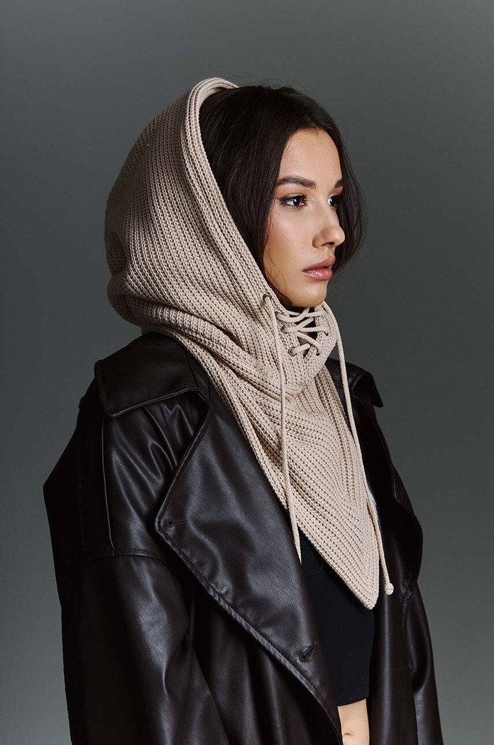 LE SH KA headwear Kominiarka Beige Balaclava BeigeBalaclava beżowy SS24