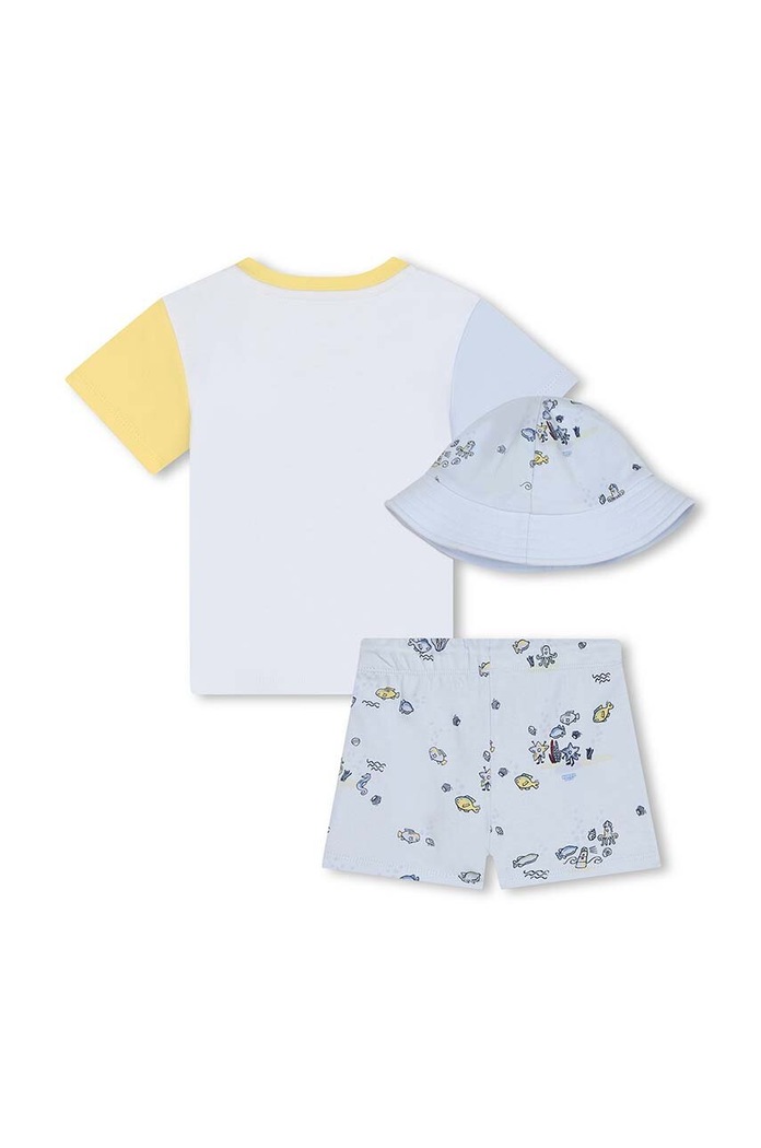 Kenzo Kids Compleu bebe K60064. alb SS24