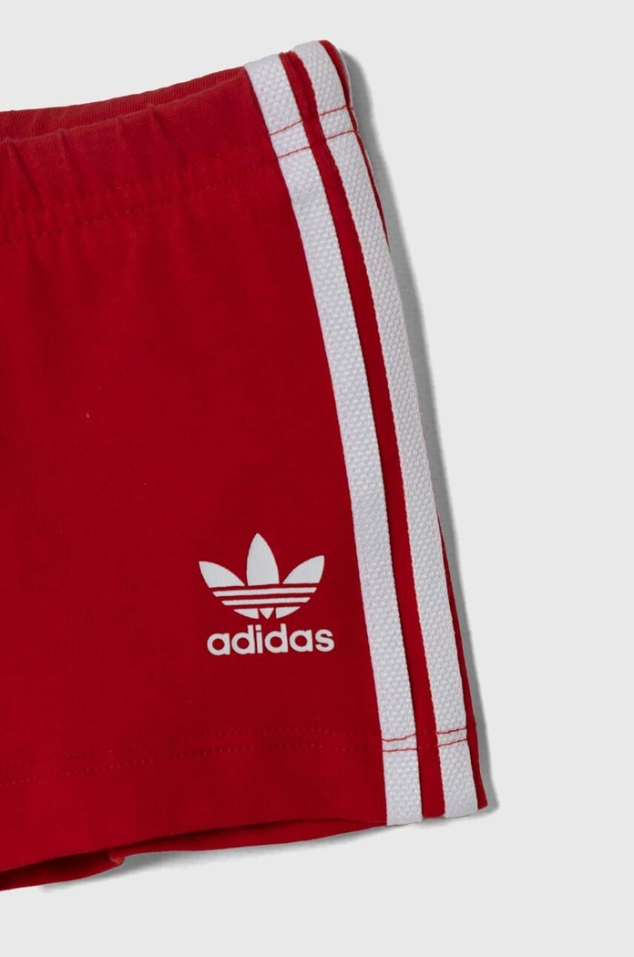 Chłopiec adidas Originals komplet bawełniany niemowlęcy IB8639 czerwony
