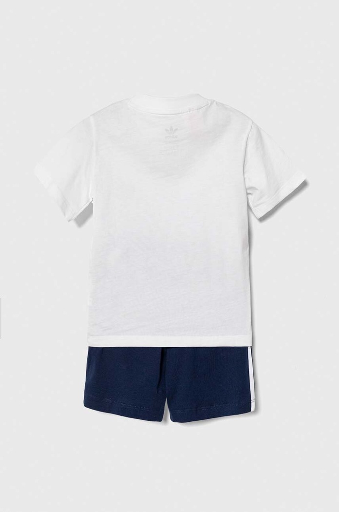 Бебешки памучен комплект adidas Originals IB8638 бял SS24