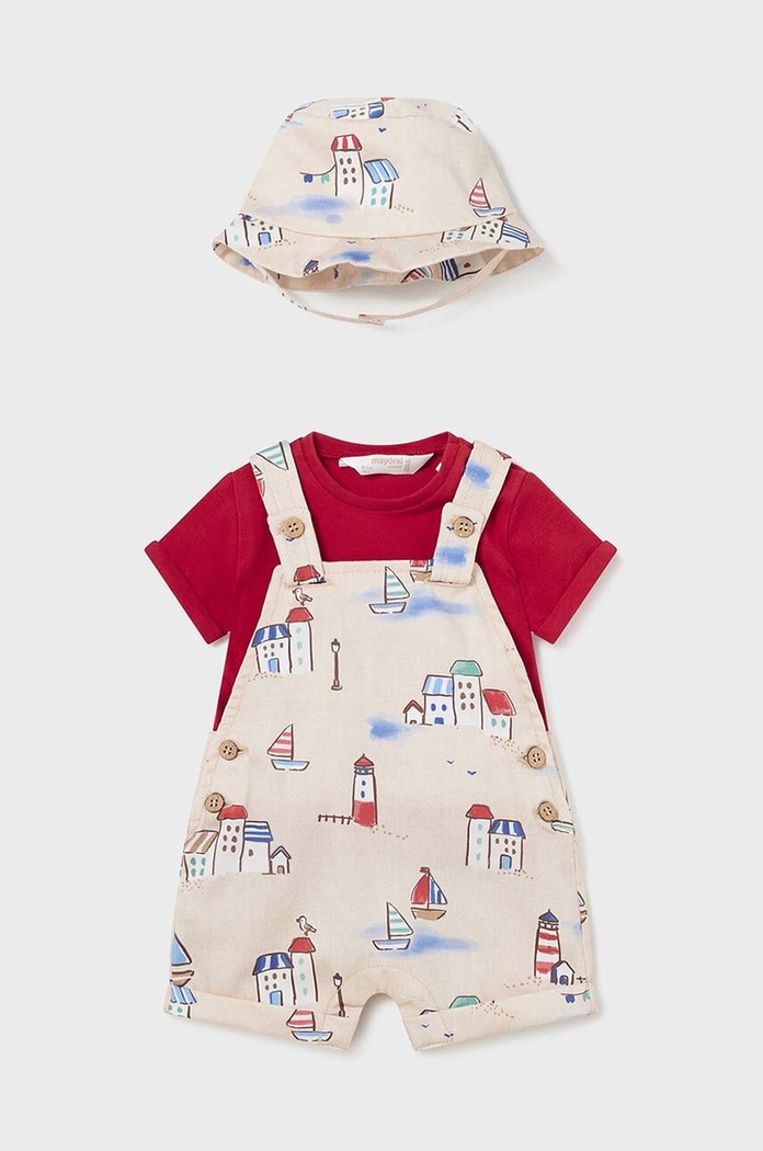 Mayoral Newborn compleu bebe 1638.1M.Newborn.PPYH rosu SS24