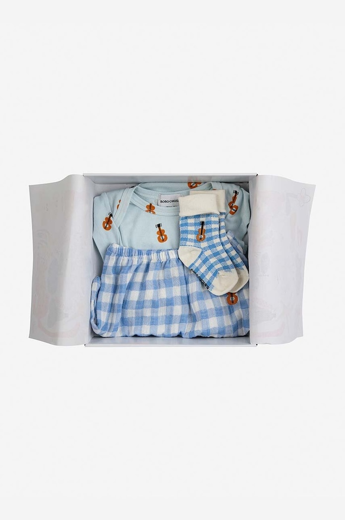 Bobo Choses compleu bebe cu modele albastru 124AB128