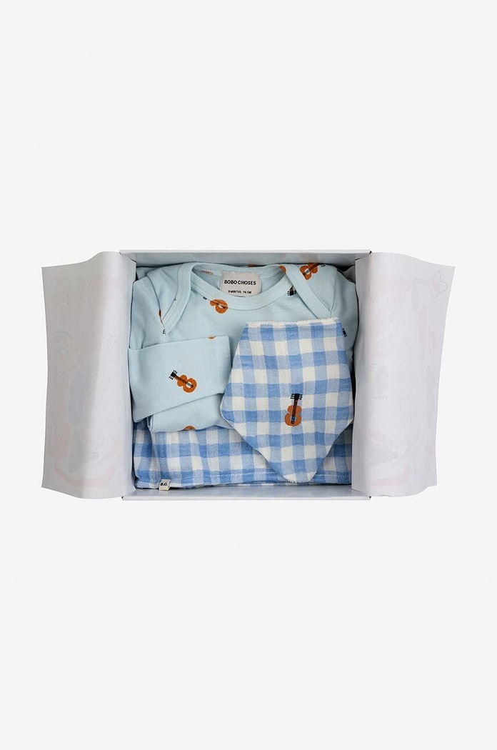 Bobo Choses compleu bebe tricotaj albastru 124AB126