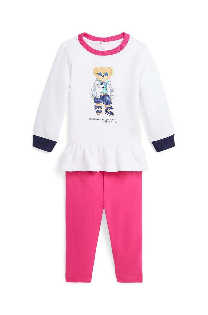 Polo Ralph Lauren compleu bebe tricotaj roz 310926452001