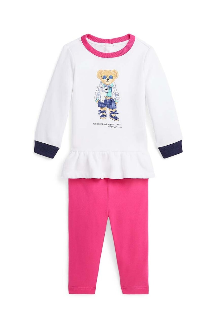 Polo Ralph Lauren compleu bebe tricotaj roz 310926452001