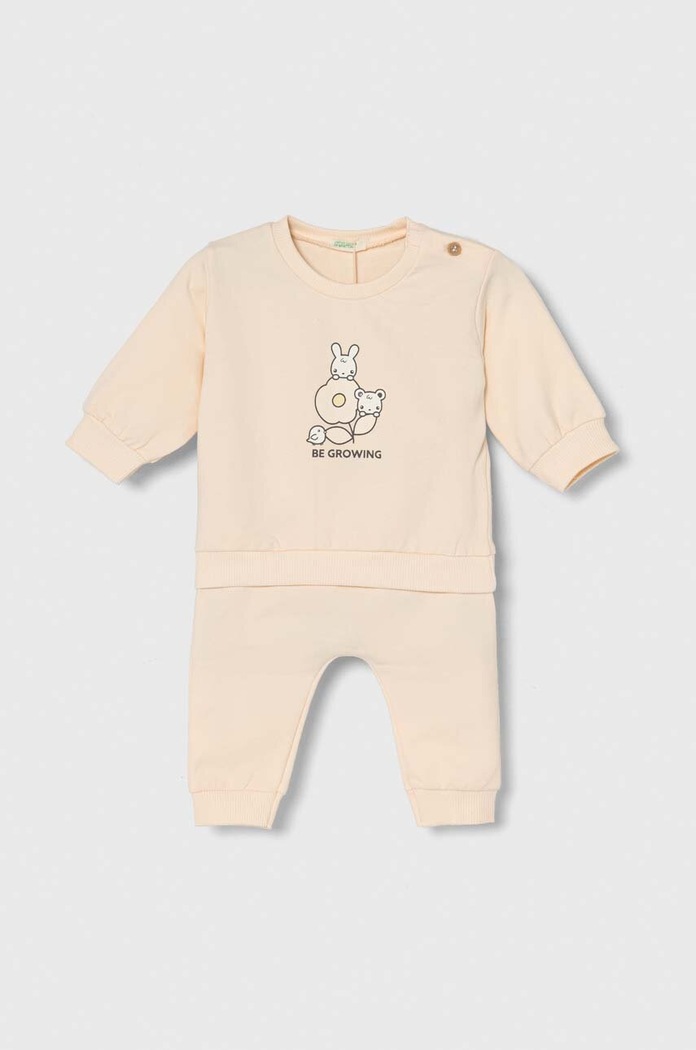 Trenirka za bebe United Colors of Benetton print narančasta 3MDUAK00F.G.W.Seasonal
