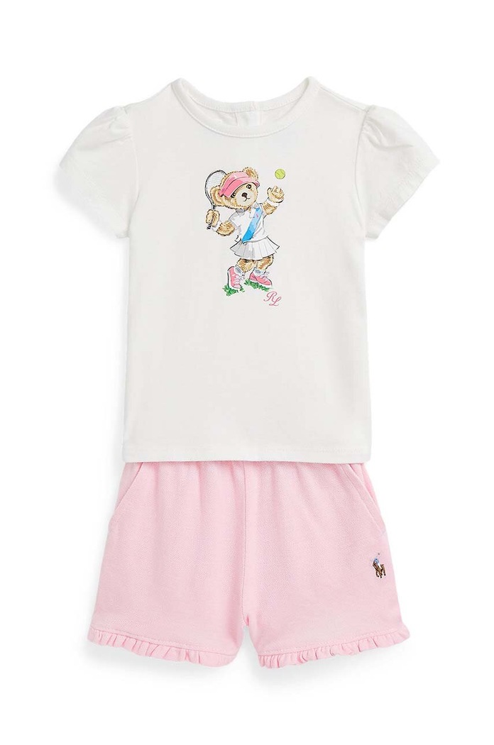 Detská bavlnená súprava Polo Ralph Lauren bavlna biela 310944005001