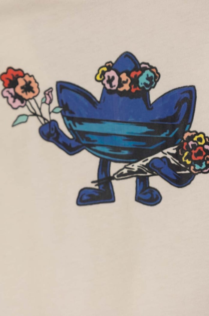 Detská bavlnená súprava adidas Originals béžová IR9640