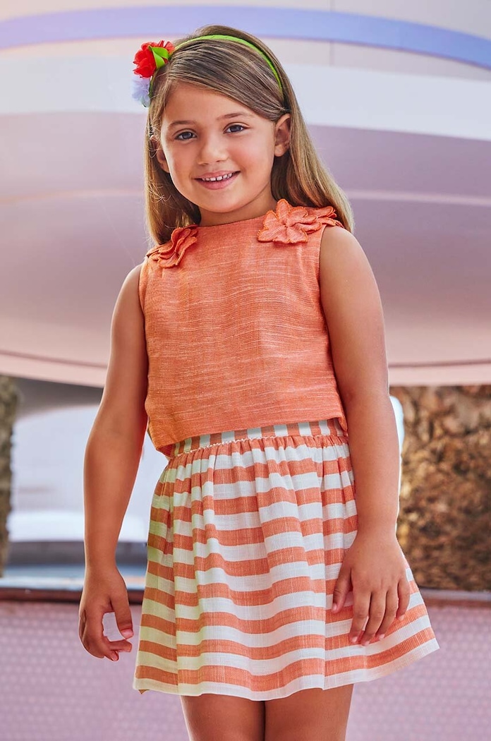 Detská súprava Mayoral látka oranžová 3952.6B.Mini.PPYH