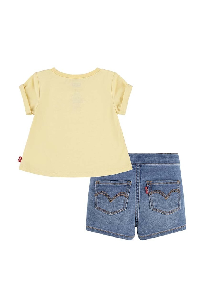 Komplet za bebe Levi's LVG FRUITY TEE & SHORT SET 1EK061 zlatna SS24