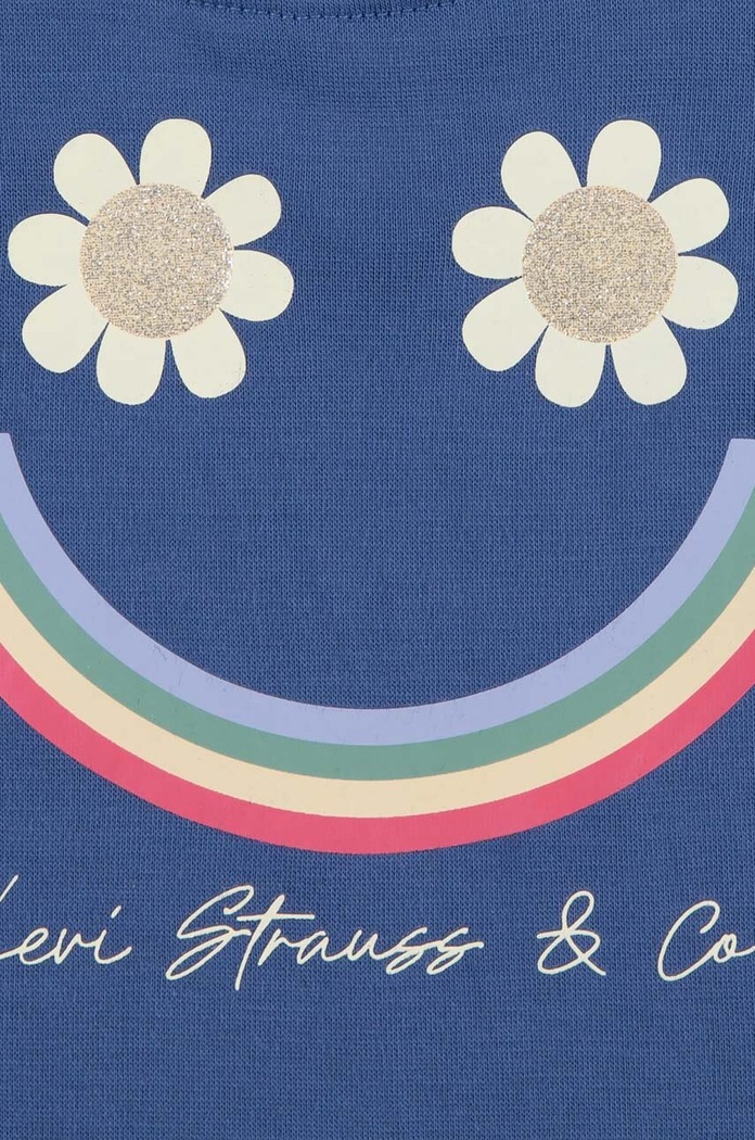 Κοριτσίστικα Σετ μωρού Levi's LVG SMILEY FLOUNCE TEE & SHORT 1EK062 κίτρινο