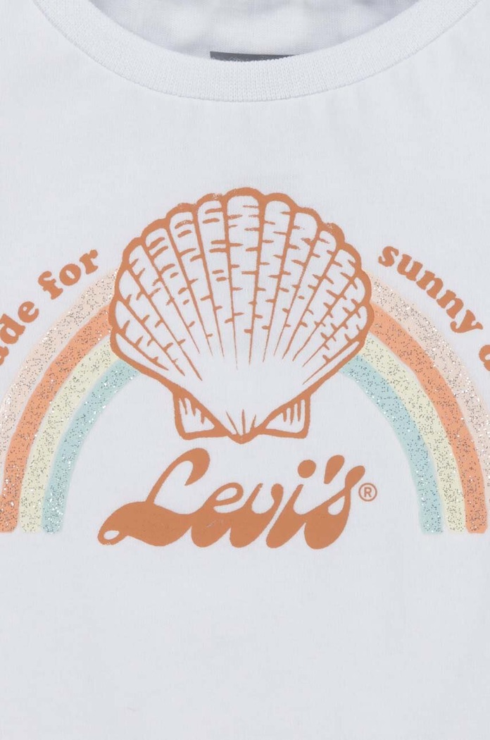 Levi's compleu bebe LVG SHELL TEE & SHORT SET galben 1EK066
