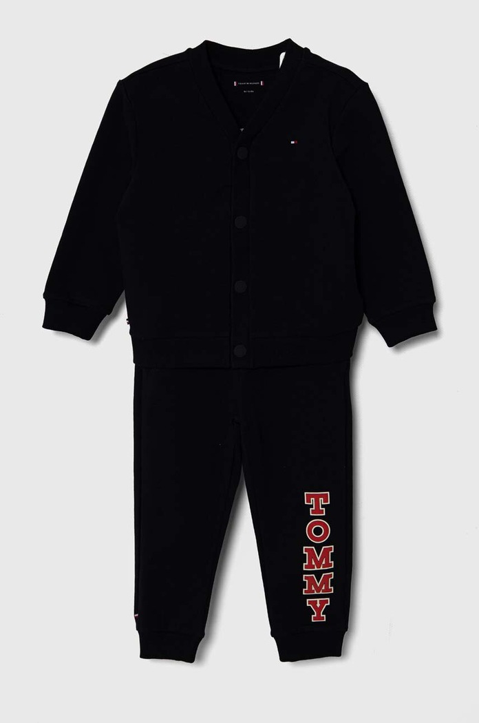 Tommy Hilfiger dres niemowlęcy z elastanem granatowy KN0KN01768.PPYH