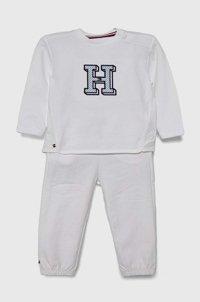 Tommy Hilfiger komplet niemowlęcy z elastanem biały KN0KN01769.PPYH