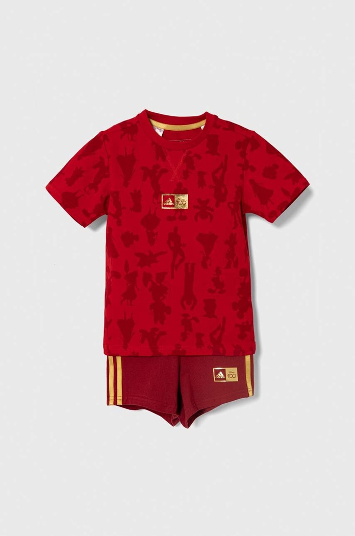 Dětská souprava adidas x Disney pletenina burgundské IN7292
